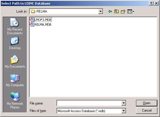 How to choose a LOINC database file